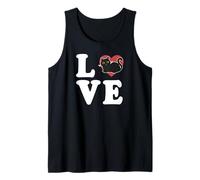 Amor de Gato Negro Escrito con gráfico de corazón Camiseta sin Mangas