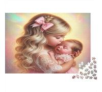 Amor de Hermana bebé Puzzle 1000 Piezas Papel Reciclado para Adultos Puzzle para Adultos Juego difícil y desafiante Actividad Divertida para casa Excelente Idea de Regalo 52x38cm/1000pcs