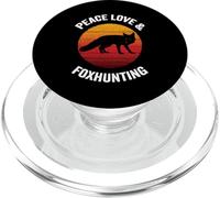 Amor de la paz & Foxhunting | Caza de zorros vintage PopSockets PopGrip para MagSafe