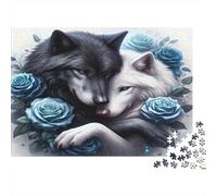 Amor de Lobo Puzzle 1000 Piezas Papel Reciclado para Adultos Puzzle para Adultos Imposible difícil desafiante Excelente Idea de Regalo para descompresión en casa 70x50cm/1000pcs
