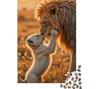 Amor de Padre león Puzzle De 1000 Piezas Serie Art Collection Rompecabezas De Piso Y Juego Familiar Adultos Y Niños A Partir De 12 Año 70x50cm/1000pcs