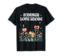 Amor de Verano Pareja Flores y adoración Pura Camiseta