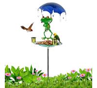 Amor del Alimentador Vintage, Alimentación De Pie De Metal, Cuenca De Pájaros De Metal, 33.27x7.48 Pulgadas, Fácil De Limpiar Y Mantener, Resistente A La Intemperie, para Gorriones, Paragatos, Amigos