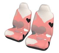 Amor del día de San Valentín Dua Sarung JOK Mobil,& Sarung JOK Mobil Depan, Cocok para Sebagian Besar Mobil, SUV, Truk, Van, Dll.