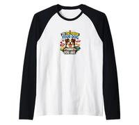 Amor del Perro Lealtad Motivacional Cita Positiva vibra Divertida Linda Camiseta Manga Raglan