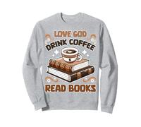 Amor Dios Beber Café Leer Libros Amantes Religios Regalos Sudadera
