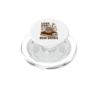 Amor Dios Beber Café Leer Libros Christian Vintage Reading PopSockets PopGrip para MagSafe
