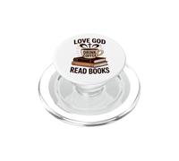 Amor Dios Beber Café Leer Libros Christian Vintage Reading PopSockets PopGrip para MagSafe