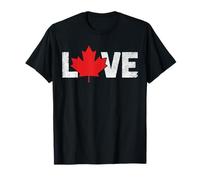 Amor divertido bandera de Canadá hoja de arce patrimonio canadiense Camiseta