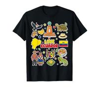 Amor Ecuador Mapa, América del Sur Cultura & Viajes Gráfico Camiseta