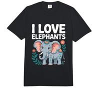 Amor Elefantes Lindo Entusiasta de los Animales de Vida Silvestre Comfort Colors Adult Heavyweight T-Shirt
