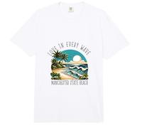 Amor en Cada Ola - Manchester State Beach Comfort Colors Adult Heavyweight T-Shirt
