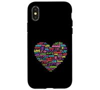 Amor en Diferentes Idiomas Aprende un Mes de un Idioma Extranjero Carcasa para iPhone X/XS