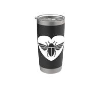 Amor Escarabajo insecto minimalistas simples escarabajos Vaso térmico de acero inoxidable de doble pared