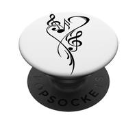 Amor Escuchar música Clave de música Corazón Techno PopSockets PopGrip Adhesivo