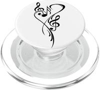 Amor Escuchar música Clave de música Corazón Techno PopSockets PopGrip para MagSafe