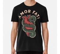 Amor Fati Infinity Snake Heart Size S to 5XL Made in The USA T-Shirt Black 3XL