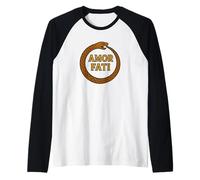 Amor Fati Ouroboros Filosofía estoica Camiseta Manga Raglan