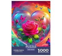 Amor Flores 1000 Piezas Love Theme Puzle para Adultos Rompecabezas Imposible para Adultos Y Niños Mayores De 12 Años Entretenimiento Creativo Regalos para Familiares Y Amigos De Decoración para El Ho