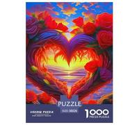 Amor Flores 1000 Piezas Love Theme Puzzles para Adultos Rompecabezas Imposible Clásicos para Adultos Y Niños A Partir De 12 Años Entretenimiento Creativo Regalos para Familiares Y Amigos De Decoració