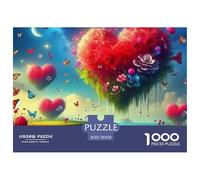 Amor Flores Puzzle 1000 Piezas Clásicos para Adultos Y Niños A Partir De 12 Años Juguetes,Jugar Solo O En Compañía,Regalo 70x50cm/1000pcs