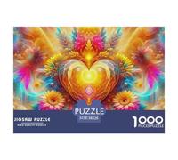 Amor Flores Puzzle 1000 Piezas Rompecabezas para Adultos,Jugar Solo O En Compañía,Diversión 38x26cm/1000pcs