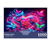 Amor Flores Puzzle De 1000 Piezas Un Desafío Imposible Juguetes Descomprimidos para Toda La Familia Regalos para Mujeresregalos para Hombres para Adultos Y Niños 38x26cm/1000pcs