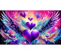 Amor-Flores Puzzle Imposible,desafío para Adultos Entretenimiento Creativo 1000 Piezas Obra de Arte de Juego de para Adultos y Niños a Partir de 12 Años 38x52cm/1000pcs