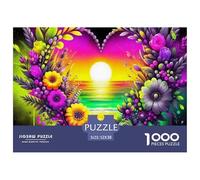 Amor Flores Puzzle Premium para El Ocio Consciente Y Relajante, Integra Fantasía Y Combina Concentración Paciencia Y Disfrute Duradero Durante El Montaje 52x38cm/1000pcs