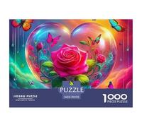 Amor Flores Puzzle Premium para Ocio Consciente Y Relajante, Integra Fantasía Y Combina Concentración Paciencia Y Disfrute Duradero Durante El Montaje 70x50cm/1000pcs