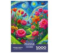 Amor Flores Puzzle Relax Consciente, Integra Fantasía Y Combina Concentración Paciencia Y Disfrute Duradero Durante El Ensamblaje 38x26cm/1000pcs