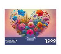 Amor Flores Puzzle Relax Consciente, Integra Fantasía Y Combina Concentración Paciencia Y Disfrute Duradero Durante El Montaje 38x26cm/1000pcs