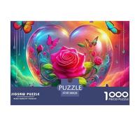 Amor Flores Puzzle Relax Consciente, Integra Fantasía Y UNE Concentración Paciencia Y Disfrute Duradero Durante El Ensamblaje 38x26cm/1000pcs