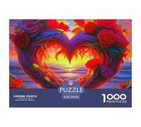 Amor Flores Puzzle Relax Consciente, Integra Fantasía Y UNE Concentración Paciencia Y Disfrute Duradero Durante El Ensamblaje 70x50cm/1000pcs