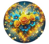 Amor Flores Rompecabezas Circular 1000 Piezas Amor Flores Juego De Habilidad para Toda La Familia Idea De Regalo para Ella O Él para Adultos Y Jóvenes 1000pcs (67.5x67.5cm)