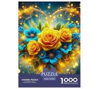 Amor Flores Rompecabezas De Papel 1000 Piezas Corazón Desafío Duro Idea De Regalo para Ella O Él para Adultos Y Niños Desde Los 12 Años 70x50cm/1000pcs
