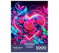 Amor Flores Rompecabezas De Papel 1000 Piezas Corazón Juego De Habilidad para Toda La Familia Exclusivo De Amazon para Adultos Y Niños Desde Los 12 Años 38x26cm/1000pcs