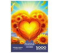 Amor Flores Rompecabezas De Papel para Adultos 1000 Piezas Corazón Desafío Duro Idea De Regalo para Ella O Él para Adultos Y Niños Desde Los 12 Años 38x26cm/1000pcs