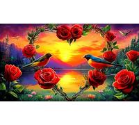 Amor-Flores Rompecabezas Imposible,desafío para Adultos Entretenimiento Creativo 1000 Piezas Obra de Arte de Juego de para Adultos, Regalos a Partir de 14 Años 38x52cm/1000pcs