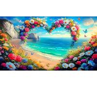 Amor-Flores Rompecabezas Imposible,desafío para Adultos Juego edugatoivo 1000 Piezas Obra de Arte de Juego de para Adultos y niños 38x26cm/1000pcs