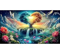 Amor-Flowers 1000 Piezas Papel Reciclado Puzzle Extremadamente difícil Juegos educativos para Toda la Familia Regalo para Mujeres y Hombres 38x52cm/1000pcs