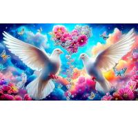 Amor-Flowers 1000 Piezas Puzzle para Toda la Familia Regalo para Mujeres y Hombres Papel Reciclado Desafío de Juego Educativo Juego desafiante 70x50cm/1000pcs