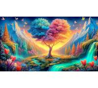 Amor-Flowers 1000 Piezas Puzzle para Toda la Familia Regalo para Mujeres y Hombres Papel Reciclado Desafío de Juego Educativo Juego desafiante 38x52cm/1000pcs