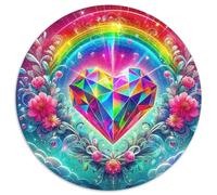 Amor Flowers Adultos-Niños Rompecabezas Redondo 1000p Amor Circular Puzzle Niños: Hombres Construir Maquetas 1000pcs (67.5x67.5cm)