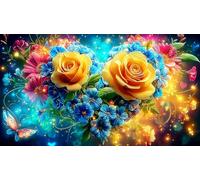 Amor-Flowers Juego de Puzzle 1000 Piezas Papel Reciclado Extremadamente difícil Juego desafiante para Toda la Familia Regalo para Mujeres y Hombres 38x52cm/1000pcs