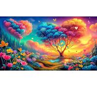 Amor-Flowers Juego de Puzzle 1000 Piezas Papel Reciclado Extremadamente difícil Juego desafiante para Toda la Familia Regalo para Mujeres y Hombres 38x52cm/1000pcs