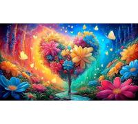 Amor-Flowers Papel Reciclado Puzzle 1000 Piezas Juego Familiar Divertido & desafiante Juego para Toda la Familia Regalo para Mujeres y Hombres 70x50cm/1000pcs