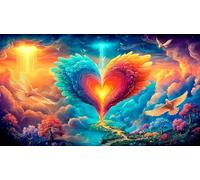 Amor-Flowers Puzzle para Toda la Familia Regalo para Mujeres y Hombres 1000 Piezas Papel Reciclado Juego Familiar Divertido & desafiante Juegos educativos 38x52cm/1000pcs