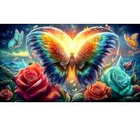 Amor-Flowers Puzzles Imposible,desafío para Adultos Juego Educativo 1000 Piezas Obra de Arte de Juego de para Adultos, Regalos a Partir de 14 Años 75x50cm/1000pcs