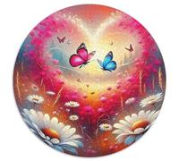 Amor Flowers Rompecabezas Redondo 1000p Adultos-Niños Amor Circular Puzzle Niños: Hombres Construir Maquetas 1000pcs (67.5x67.5cm)